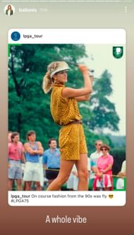 Amanda Balionis gives a three-word reaction to LPGA Tour's iconic 90s fashion (via @balionis)